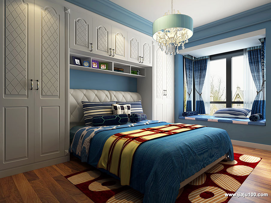 浪漫的地中海风格新婚卧室效果图