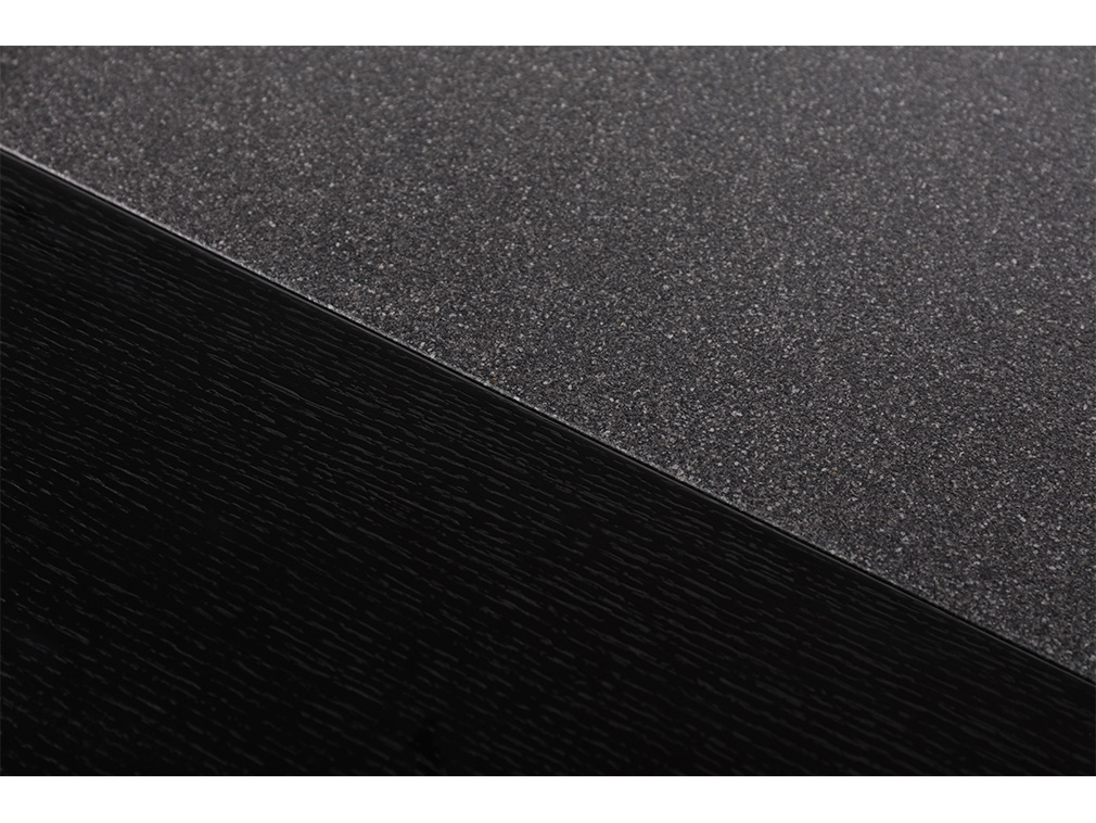 现代风格火烧石工艺可伸缩折叠餐桌椅组合 餐桌 标准色a( 黑色)cty