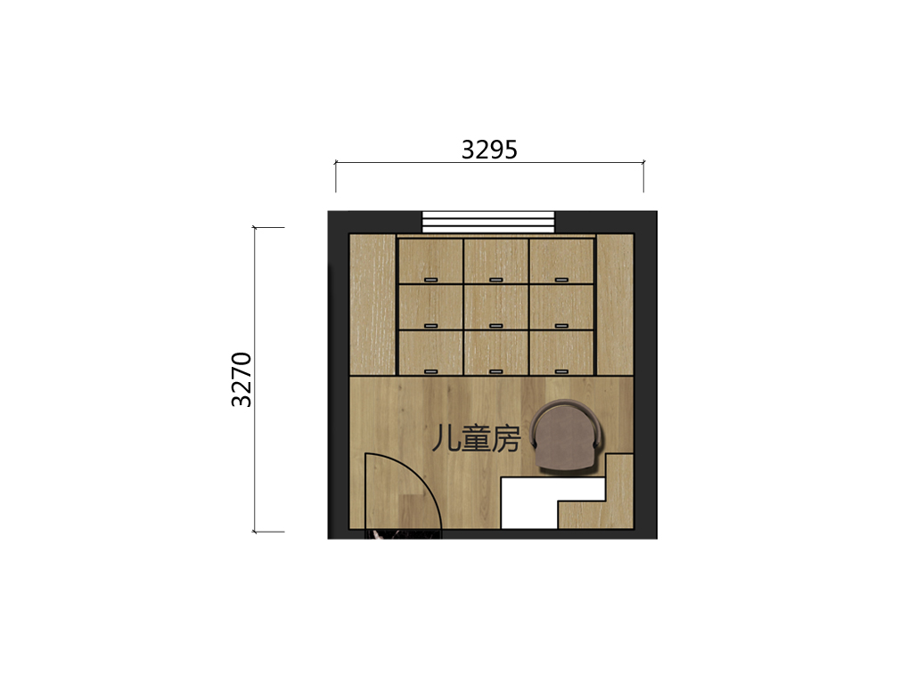 9平米儿童房家具设计户型图