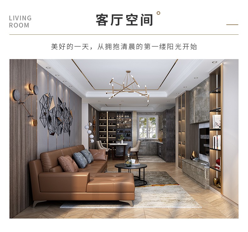 诗尼曼博纳尔系列轻奢家具全屋定制客厅电视柜背景墙衣柜橱柜酒柜_诗尼曼官方商城