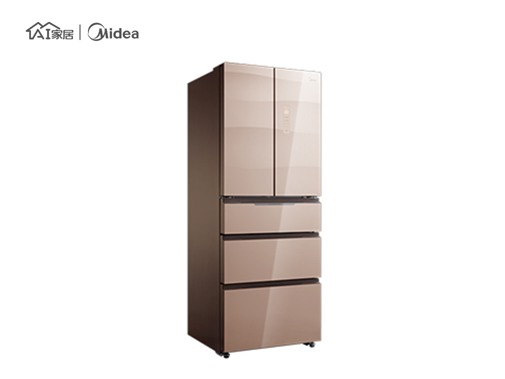 美的五门系列冰箱bcd360wgpm玫瑰金