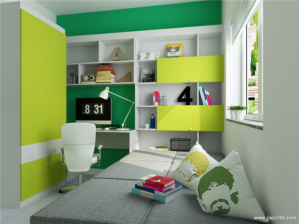 现代简约青少年房效果图