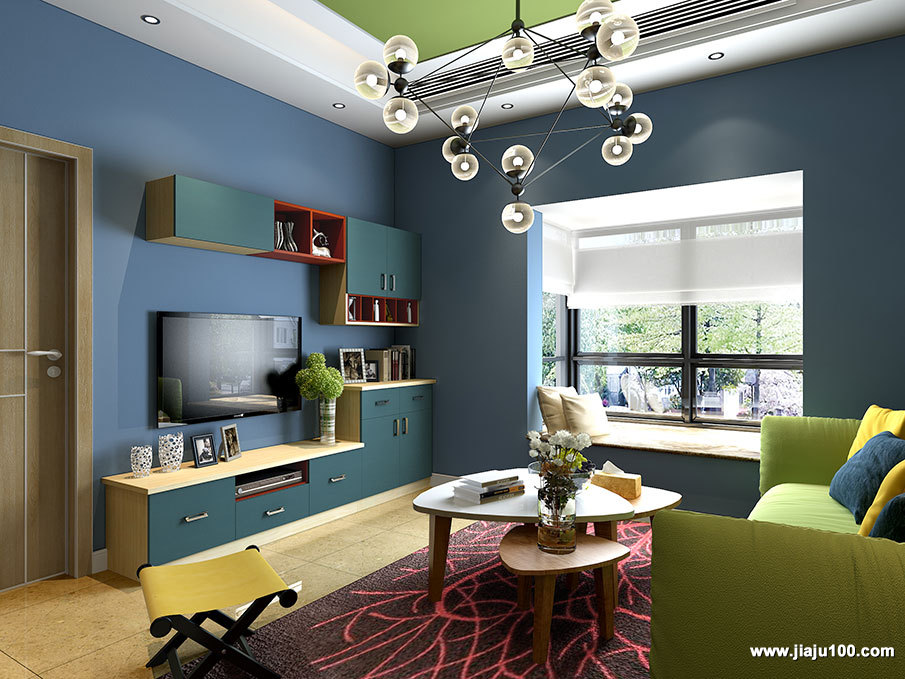 现代简约风格客厅装修效果图