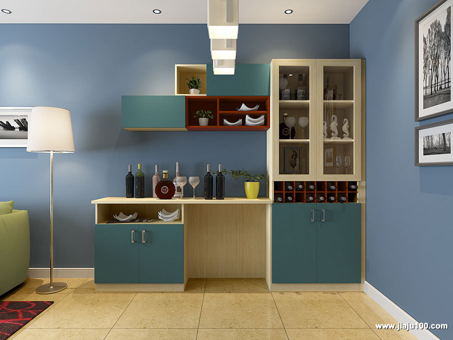 餐厅家具摆放效果图