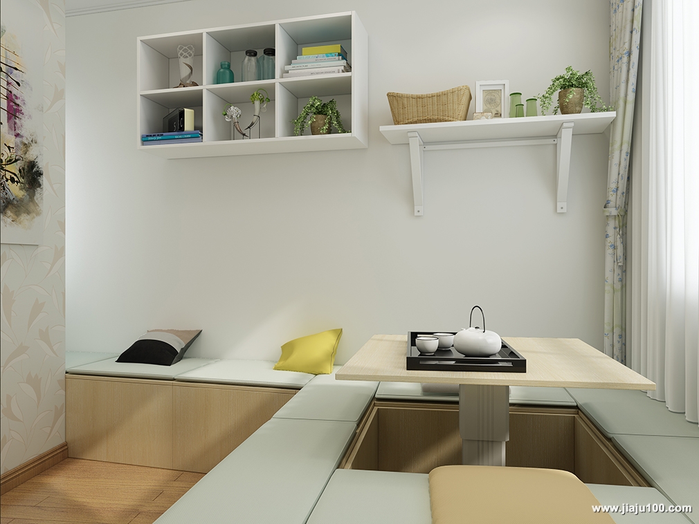 现代简约客卧效果图