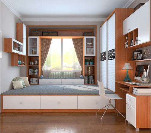 卧房榻榻米定制效果图
