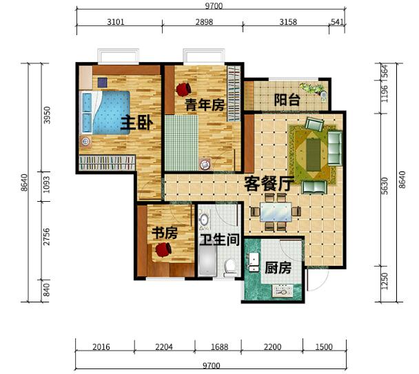 案例推薦|79㎡三居室完爆他97平